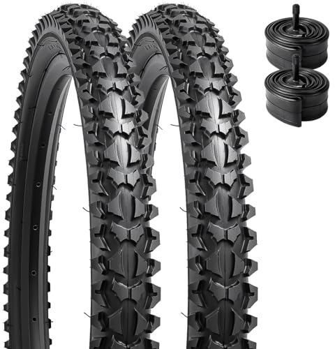 YunSCM 2PCS 60TPI Plegable 16 Pulgada Neumáticos 16x2.125 ETRTO 57-305 más 2PCS 16 Pulgada Cámara de Aire AV32mm Valve Compatible Bike 16x2.1016x2.125 16x2.25 Neumáticos and Cámara de Aire
