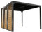 Habrita Foresta Pergola bioclimatique PER36VB30BI avec ventelles latérales alu côté 3,6m Imitation Bois 10,80m2 Gris Anthracite