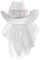 ZOOMPIL Cowboy Hut Braut, Braut Buchstabe Cowgirl Hut, Bride Cowboy Hat, Breite Krempe Braut Cowgirl weiß Hut for Bride Accessories Gift