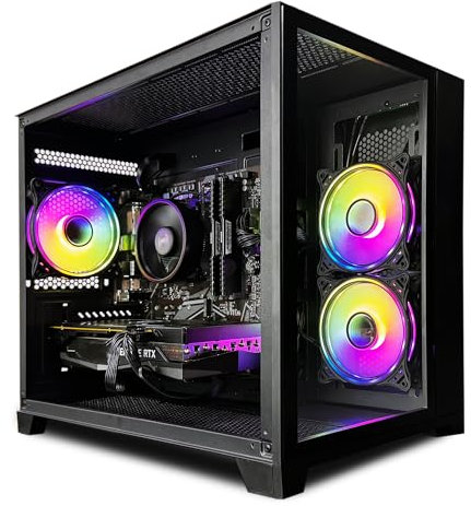 Fierce RGB Gaming PC - AMD Ryzen 5 5600X 3.7-4.6GHz, RTX 3060 12GB, 16GB RAM 3200MHz, 1TB NV3 M.2 NVME SSD, 650W PSU,Windows 11