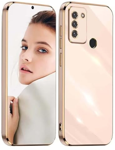 JIEZUIMEI Hülle für Samsung Galaxy M30S Handyhülle Original, Weiches TPU Silikon Galvanisierte Kameraschutz Hülle Weich TPU Silikon Schutzhülle Stoßfest Case Cover Rosa