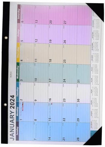 STOBOK 20232024 Wandkalender countdown kalender dekorativer Kalender Großer Kalender für die Wand Desktop-Kalender Tischkalender Zeitplanung Kalender empfindlich Planer