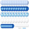 70 Stück Luftballons Blau Weiß, Luftballons Blau Weiß, Blau Konfetti Helium Ballons, Latex Ballons blau Weiß Konfetti für Geburtstag Hochzeit Babyparty Luftballons Girlande Deko