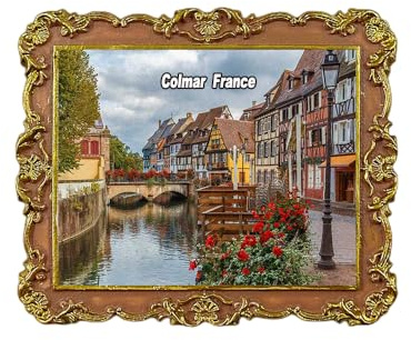Colmar Kühlschrankmagnet, Frankreich, 3D, Reise-Souvenir, Kühlschrankdekoration, Magnetaufkleber, Bastel-Kollektion