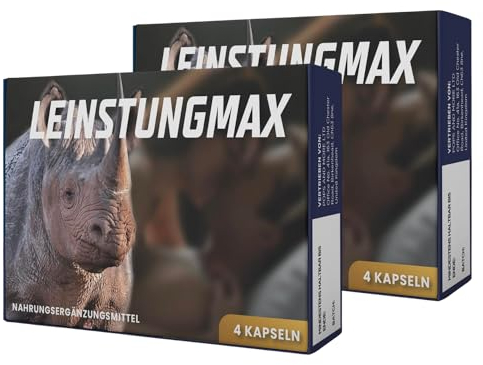 LEINSTUNGMAX Extra starke Stärkungskapseln für aktive Männer. 8 Kapseln hochdosierter reiner Ginseng-Extrakt zur Unterstützung des männlichen Wohlbefindens | 100% natürlich