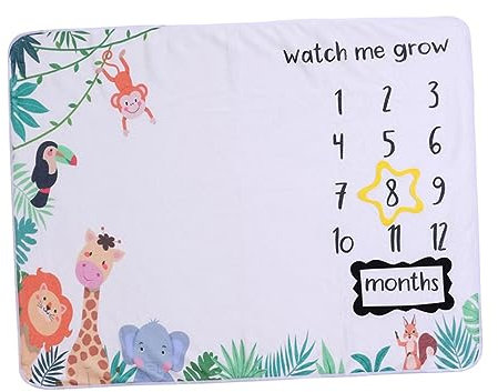 KOMBIUDA Meilensteindecke Flanell Monatsdecke Fotodecke Wickeltuch Stilltuch Decke Namen