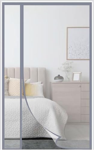 Magnet Wärmeschutzvorhang Tür Transparent 90x220cm,Reversible Linke Oder Rechte Seitenöffnung,Thermo Türvorhang,Isolier Schutz Vorhang,Selbstschließend,Haustierfreundlich,Wasserdicht,Schwarz