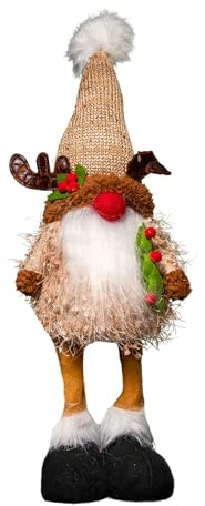 Samuel ALEXANDER 46cm Battery Operated Light up Standing Christmas Reindeer Gonk with Warm White LEDs