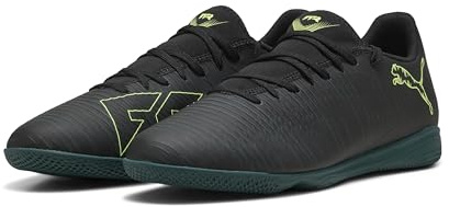 Puma Unisex Future 8 Play Indoor Training Football Boots, Puma Black-Fizzy Light-Green Terrain, 10.5 UK
