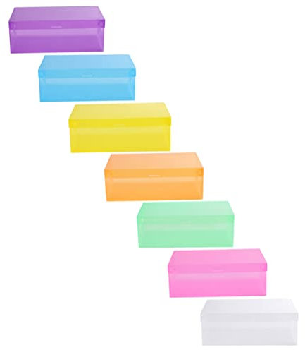 Ciieeo Caja De Zapatos Transparente 7 Piezas Apilable Con Tapa Abatible Organizador De Plástico Plegable Para Hogar Cocina Tamaño 10.8X7.1X3.7 Pulgadas