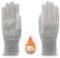 Long Keeper Winterhandschuhe Damen Herren Schneeflocke Dicke Winter Handschuhe Warme Gestrickte Thermo Handschuhe Gefüttert Gedehnt Strickhandschuhe Fäustlinge (Weiß)