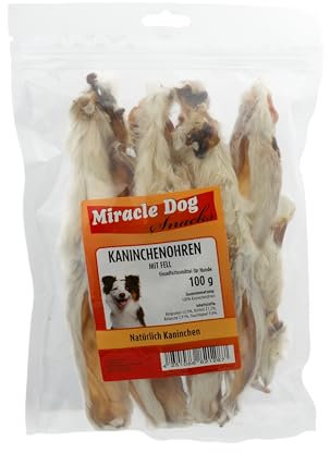Miracle Dog Kaninchenohren mit Fell 20 x 100g