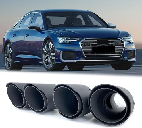 1 paar Matt Carbon Fiber Endrohre Auspuffblenden Duplex für AUDI A4 B8 A5 B8 8T A6 C7 4G Q5 8U