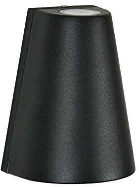 Functure con funce murale Esterno Esterno IP65 Lampada da Patio, Lampada Portico in Alluminio in Alluminio in Alluminio Nero Opaco, Impermeabili in Basso per Il Percorso del Giardino (Colore: 3000K)