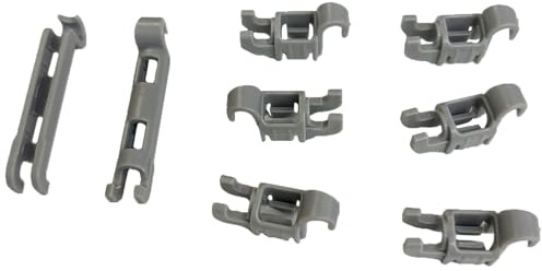 8 Stück Lager Haken Befestigungsset Klammern 00611472 611472 für Unteren Spülmaschinenkorb für Bosch für Siemens Geschirrspüler