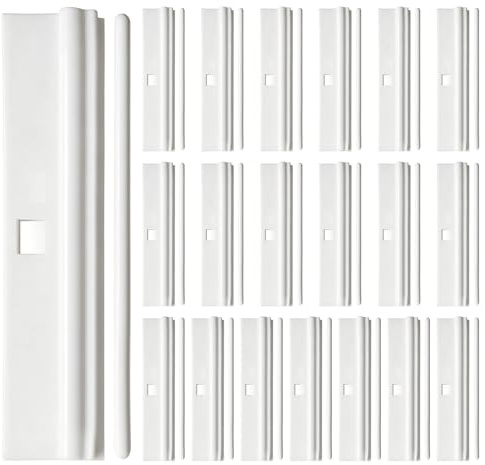 20 Pcs Vertical Blind Top Hangers - White Clips for 89 mm Slats | Reconnects Detached Slats, Slide-In Replacement, Helps Maintain Even Alignment, White Finish, For Multi-Slat Blind Repairs