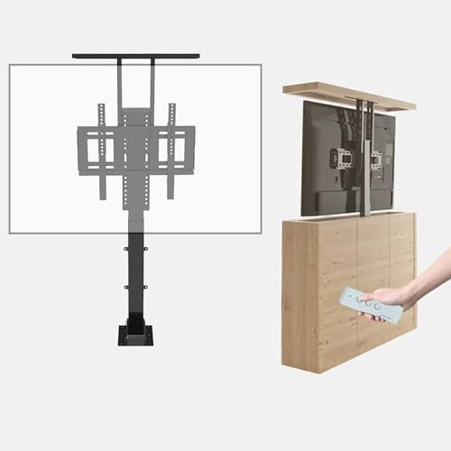 HTTGDGDH Adjustable Tv Mount Bracket - For 42-70 Inch Electric Tv Lift Stand - Telescopic Electric Tv Lift - Can Be Hidden In A Cabinet Motorized Tv Mount, Up To 60Kg, Travel Less,
