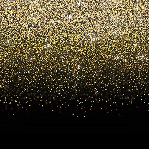 Foto-Hintergrund in Schwarz und Gold, perfekte Party-Dekoration für Geburtstag, Weihnachten, Silvester, Junggesellinnenabschied, Hochzeiten, Abschlussball, Gatsby Photo Booth | Maße: 183 x 183 cm