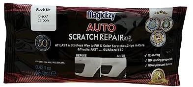 MagicEzy Auto Scratch RepairEzy - Easy Car Paint Scratch Repair - All Makes and Models - Plus Fibreglass Car Scratch Repair Too - No Need for Factory Colour Match (Black Kit)