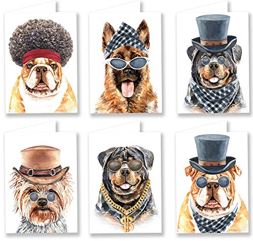 30 Super Funny Dogs in Disguise Thank You, Birthday Cards Multipack with Envelopes - by Ruby Ashley