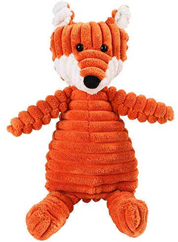 Uteruik Quietschendes Hundespielzeug aus Plüsch, Fuchs, 1 Stück