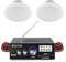 Bluetooth Ceiling Speaker System with Waterproof 5 Speakers, Stereo Amplifier with FM Radio, MP3 USB & Wireless Audio Streaming – Home, Kitchen, Bathroom & Cafe Installation Kit (Pair)