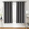 Utopia Bedding - Blickdichte Gardinen mit ösen 2er Set [107x160 cm,Grau] ür Fensterdekoration und maximale Verdunkelungsvorhang in Wohnräumen Schlafzimmern Büros und Kinderzimmern