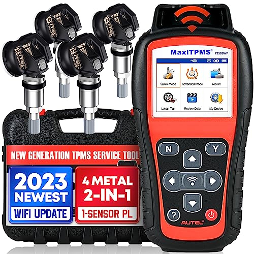 Autel MaxiTPMS TS508WF KIT, 2025 TPMS Programming Relearn Tool with 4PCS Autel MX Sensor (£120), WiFi Ver. of TS601 TS508 TS501 PRO, Relearn/Activate All TPMS Sensor, TPMS Reset, Lifetime Free Update