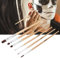 6 pinceles de pintura al óleo de arte Maquillaje profesional Pincel de maquillaje facial de Halloween Pincel de pintura de acuarela Perfecto para bolsa de viaje o estuche.