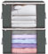 Budding Joy 2 Stück 90 L Storage Bags, Storage Boxes with Lid, Large, Moving Boxes, Foldable Underbed Storage Box for Clothes, Duvets and Bedding, Clothes Storage Boxes (Grau)
