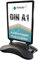 DisplayLager - A1 Porte-Affiche Noir, 2x panneaux avant avec antireflet (APET), bilatéral, résistant aux intempéries, pied en robuste/chevalet trottoir aluminium panneau d’affichage