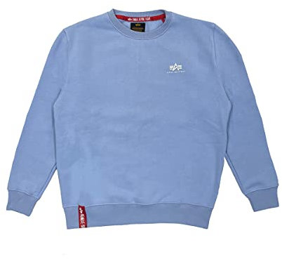 Alpha Industries Basic Sweater Small Logo Sweatshirt für Herren Light Blue