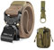 Leskyair Herren Taktischer Gürtel, Arbeitsgürtel Hochleistungsgürtel 1,5-Zoll, Militärstil Schnellverschluss Metallschnalle 38MM Breite, Geschenk mit Taktischem Molle Beutel und Wasserflaschenclip
