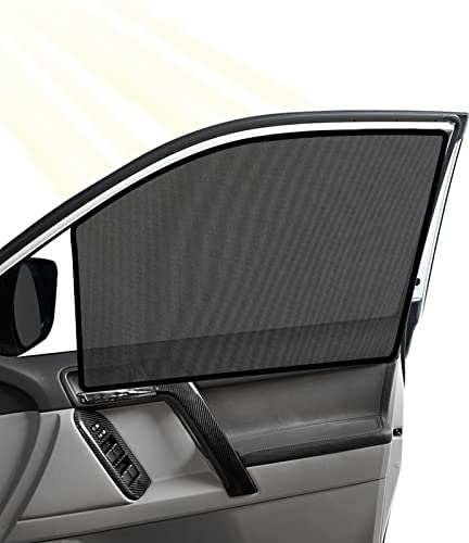 Hapivida 4Pcs Magnet Sun Shade, Universal Car Window Shade Cortina de Parasol, Block UV Rayos Magnet Sun Shade Protection, Protector de Parasol Magnética para Ventana Lateral de Coche Sol Sombra