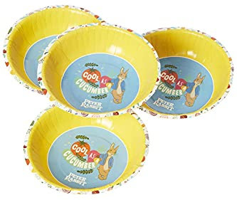 Smiffys Peter Rabbit Movie Tableware Party Bowls x8 16.5cm Diameter, Officially Licensed Peter Rabbt Movie Fancy Dress, Child Peter Rabbit Dress Up Party Goods