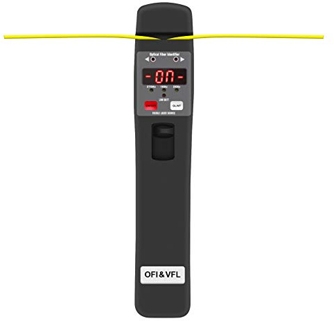 QIIRUN TMOFI-401 Identificador de fibra óptica en vivo con localizador visual de fallas para fibra de 0,25 mm 0,9 mm 3,0 mm, Optical Fiber Identifier 800-1700 nm Operación de una tecla