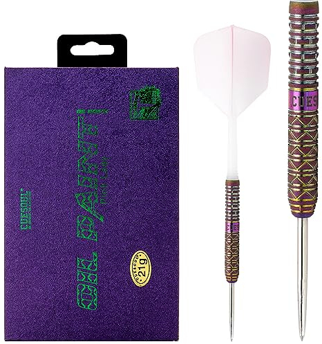 CUESOUL PINK Lady Cocktail 21g Stahlspitze 90% Tungsten Dart Set mit Ölfarbe Finish und Farbverlauf ROST Flights