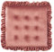 Stuhlkissen Samtstoff Rosa mit Rüschen quadratisch 40 x 40 cm Glamour Kalanchoe
