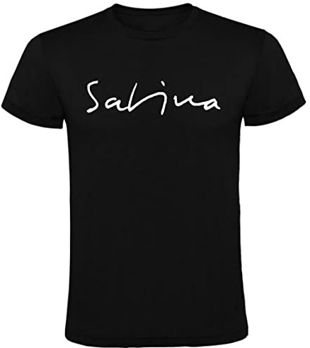 Camiseta Negra con Logotipo de Joaquín Sabina Hombre 100% Algodón Tallas S M L XL XXL Mangas Cortas (XL)