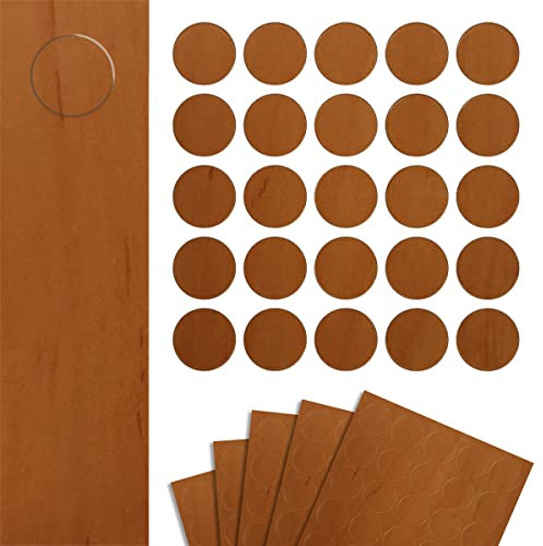 Selbstklebende Abdeckkappen Ø 14mm 125 Stück | Schraubenabdeckung aus Melaminfolie | Schraubenloch Aufkleber für Möbelbau | Klebepunkte Möbel zur unauffälligen Abdeckung | Berg Erle
