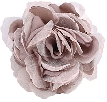 KABELIF Damen Rose Blume Brosche,Blume Ansteckblume, Blume Haarspange, Haarclip Blume, Rosen Haarnadeln Haarblume Haarblüte Haarschmuck 8CM(Dunkelpink)