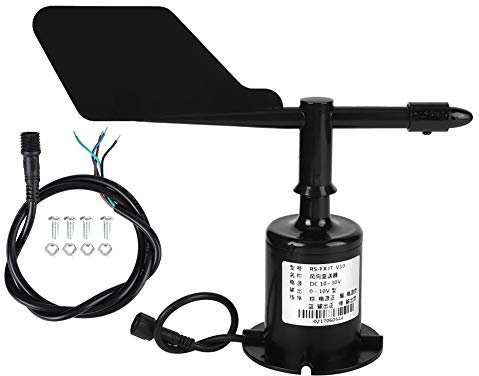 EVTSCAN Anemometer Windgeschwindigkeitssensor, wetterfest, Polycarbonat-Material, hochgenaue Messung, 360 Grad 8 Richtungen, Umgebungssignalausgang 0-10 V, zur Messung der Windgeschwindigkeit im Freie
