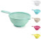 Plastic Colander Food Sieve Strainer Basket for Food Washing Draining Pasta Spaghetti Rice Salad Vegetable Kitchen Cooking Hobby (24cm - Mint Green)