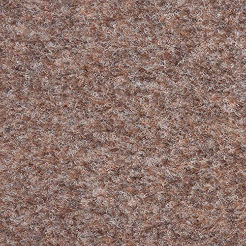 Nadelvlies Teppichfliesen 50 x 50 selbstliegende Schatex Teppichfliesen selbstliegend in Beige Nadelfilz Teppich Fliesen ideal für Messe und Büro (4 Fliesen = 1 m², Beige)