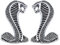 AIZHIWENG 2Pc 3D Cobra Snake Emblem Fender Emblem Fender Sticker Premium Car Decal Gold