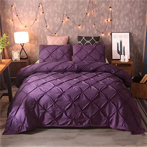 Icinger Power Parure De Lit pour Adulte – Lot de 3 pièces – Violet - 220x240 cm