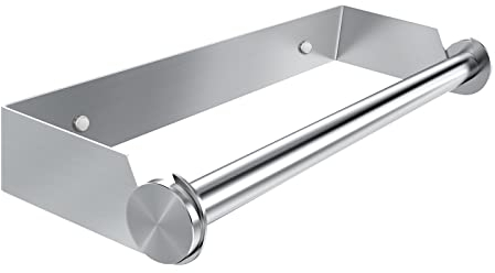 Küchenrollenhalter Ohne Bohren - Küchenrollenhalter Wand Edelstahl - Rollenhalter für Küche, Speisekammer, Waschbecken, Badezimmer, Rechteck 33cm