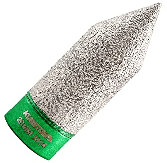 KURSTOL Diamond Beveling Chamfer bit - Finger Milling Bit 0-20mm x M14 Thread,Diamond cone angle grinder for Shaping Enlarging Cleanig Existing Holes of Granite Marble Porcelain Tiles