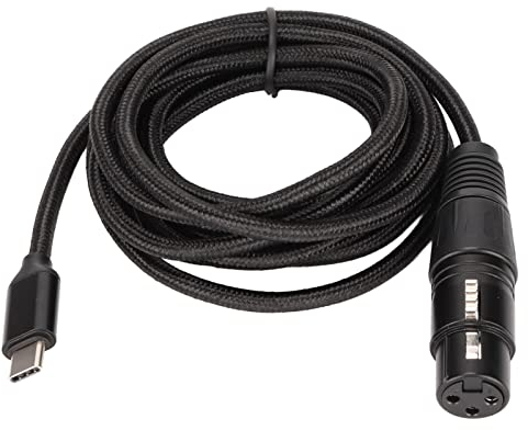 Typ C USB auf XLR Stecker XLR auf USB Typ C Nylon USB C auf XLR Buchse Kabel Geräuscharm HiFi Plug & Play USB C Mikrofonkabel für ()