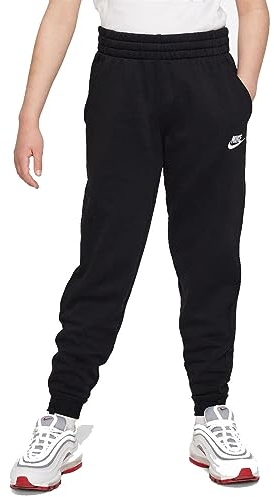 Nike Unisex Kinder Nsw Club Trainingshose, Black/White, M EU